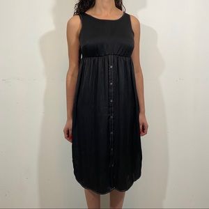 AllSaints Silky Black Midi Dress